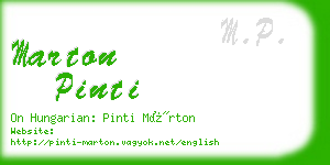 marton pinti business card